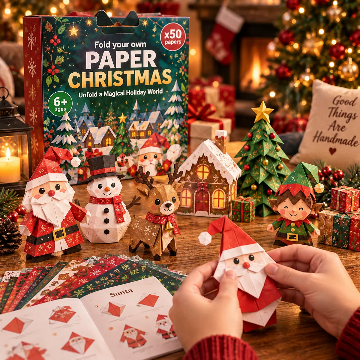 🎄DIY Kerstknutselpakket van papier – 250 vellen, 5 feestelijke thema's🌟