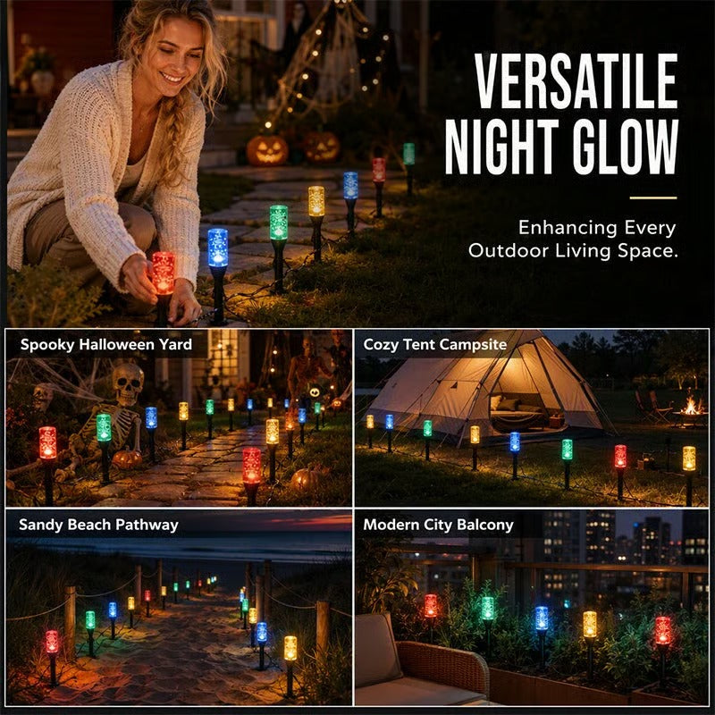 ☀️ Solar padverlichting voor buiten met kristallen bubbels — geen bedrading, geen elektriciteitsrekening, gewoon elke avond een warm welkom. 🏡