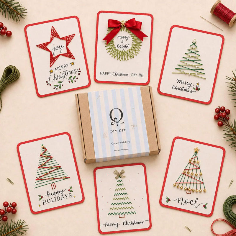 🎄🧵 Kerstkaart met touwkunst (DIY-kit)