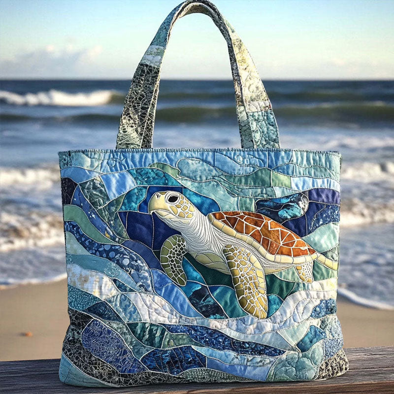 Turtle Haven gewatteerde draagtas