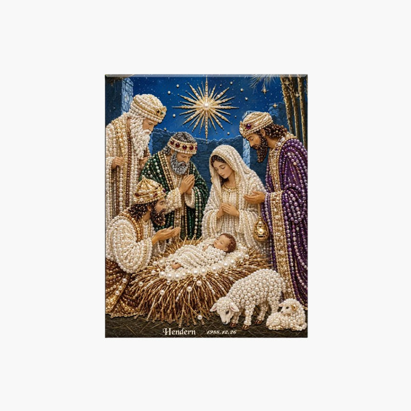 Kerststal Diamond Painting Set | Jezus Christus Kerst Geloof Kunst Decoratie
