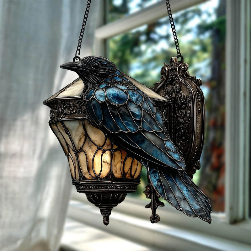 Raven gebrandschilderde lantaarn