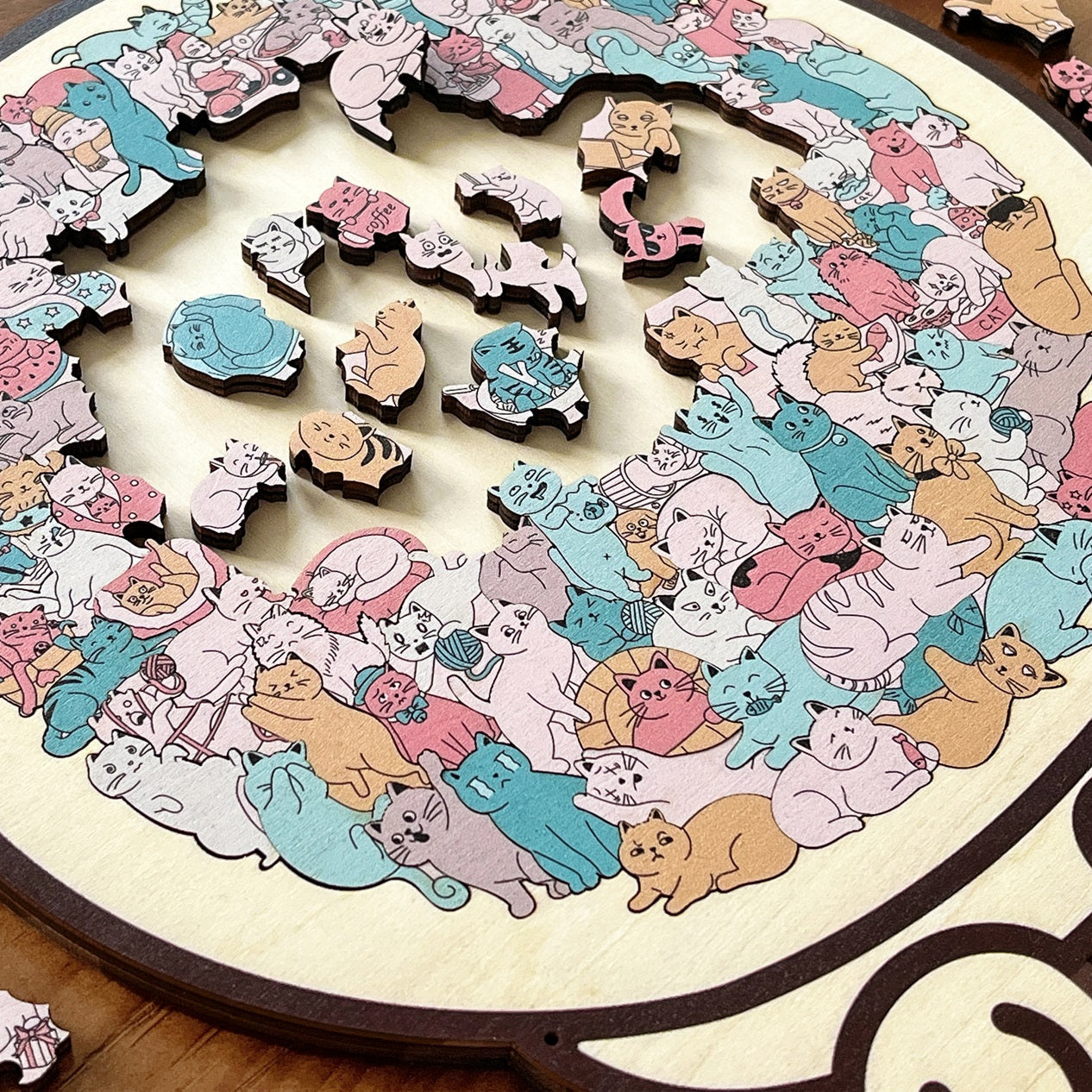 🐶🐱 Schattige puppy- en kitten-doe-het-zelf-puzzelset