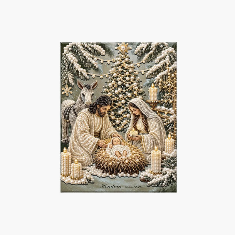 Kerststal Diamond Painting Set | Jezus Christus Kerst Geloof Kunst Decoratie