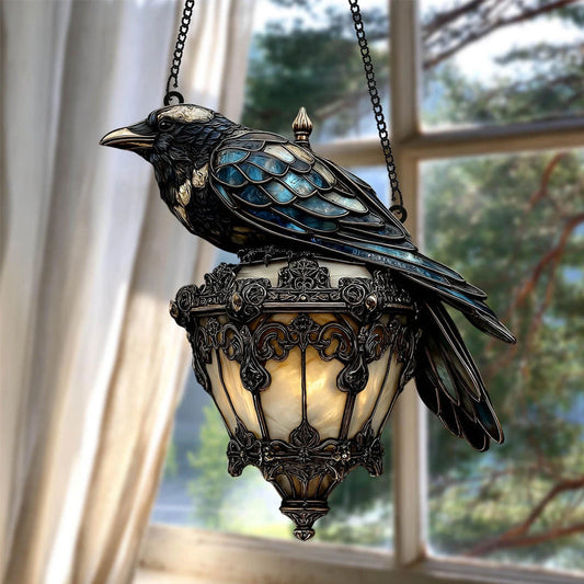 Raven gebrandschilderde lantaarn
