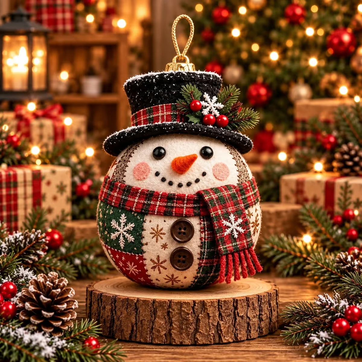 🎄Beginnersvriendelijke, gezellige patchwork kerstornamentencollectie | 8 feestelijke figuren voor bomen, kransen en kerstcadeaus ✨