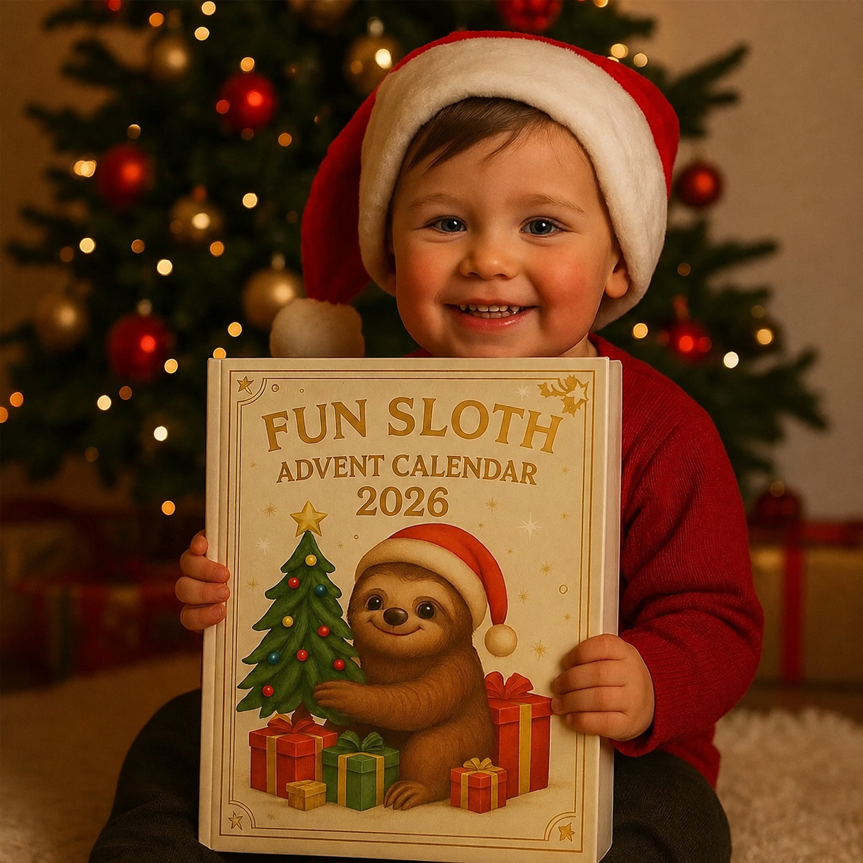 🦥Leuke luiaard kerstkalender 2026 – Schattige luiaard aftelcollectie🎄
