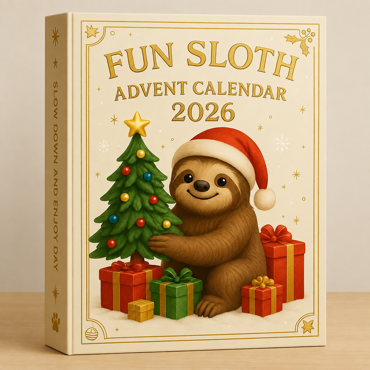 🦥Leuke luiaard kerstkalender 2026 – Schattige luiaard aftelcollectie🎄