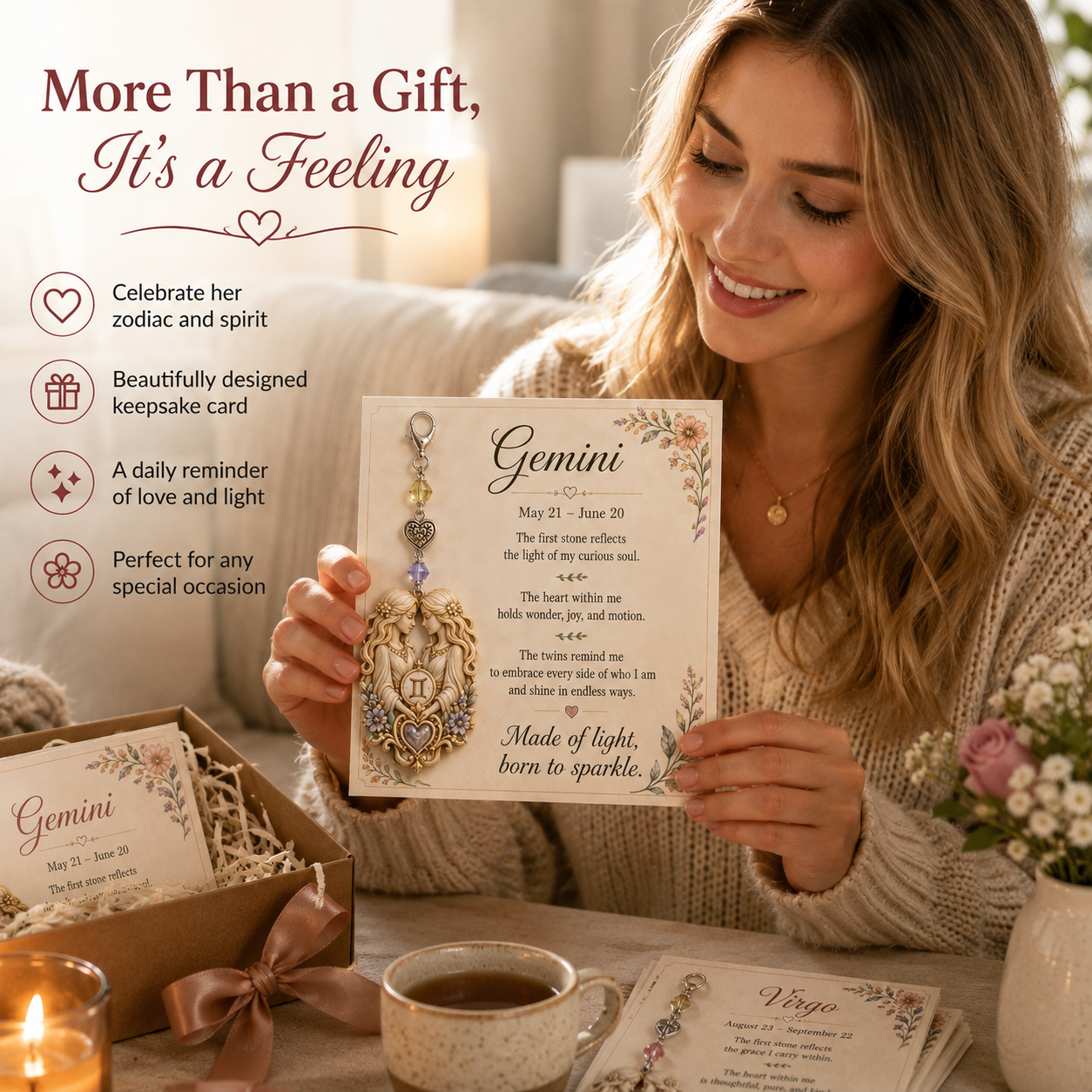 🌙Sterrenbeeld-cadeauhanger voor haar | 12 sterrenbeelden