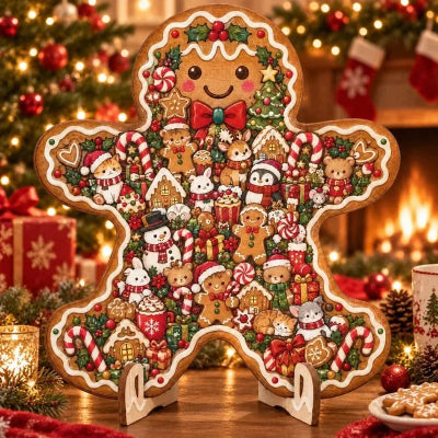 🎄 Houten kerstpuzzel met standaard | Ontwerpen om te bouwen en neer te zetten 🧩