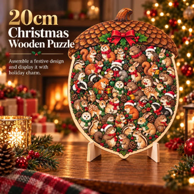 🎄 Houten kerstpuzzel met standaard | Ontwerpen om te bouwen en neer te zetten 🧩