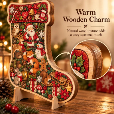 🎄 Houten kerstpuzzel met standaard | Ontwerpen om te bouwen en neer te zetten 🧩