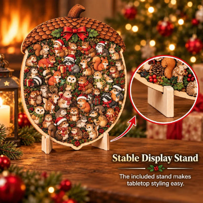 🎄 Houten kerstpuzzel met standaard | Ontwerpen om te bouwen en neer te zetten 🧩