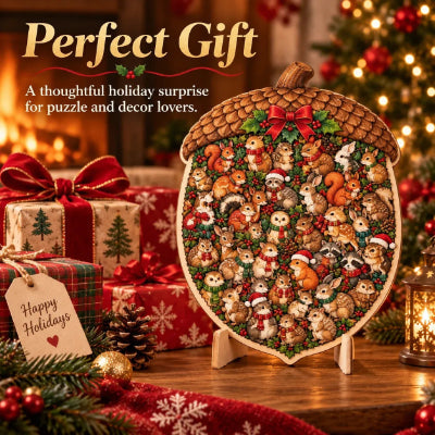 🎄 Houten kerstpuzzel met standaard | Ontwerpen om te bouwen en neer te zetten 🧩