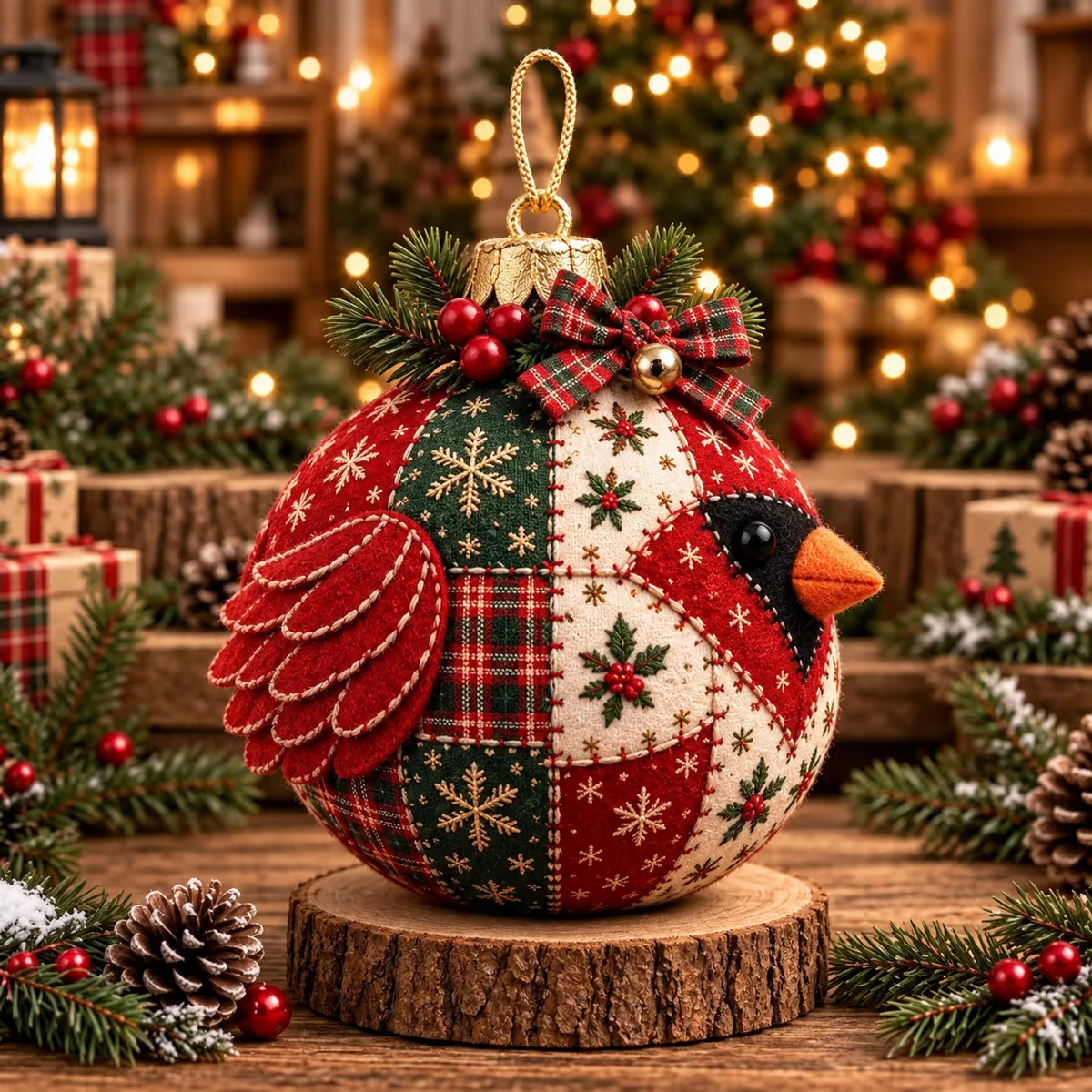 🎄Beginnersvriendelijke, gezellige patchwork kerstornamentencollectie | 8 feestelijke figuren voor bomen, kransen en kerstcadeaus ✨