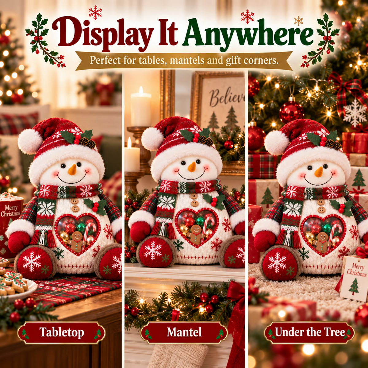🎅 🎄 Christmas Character Refillable Treat Holder