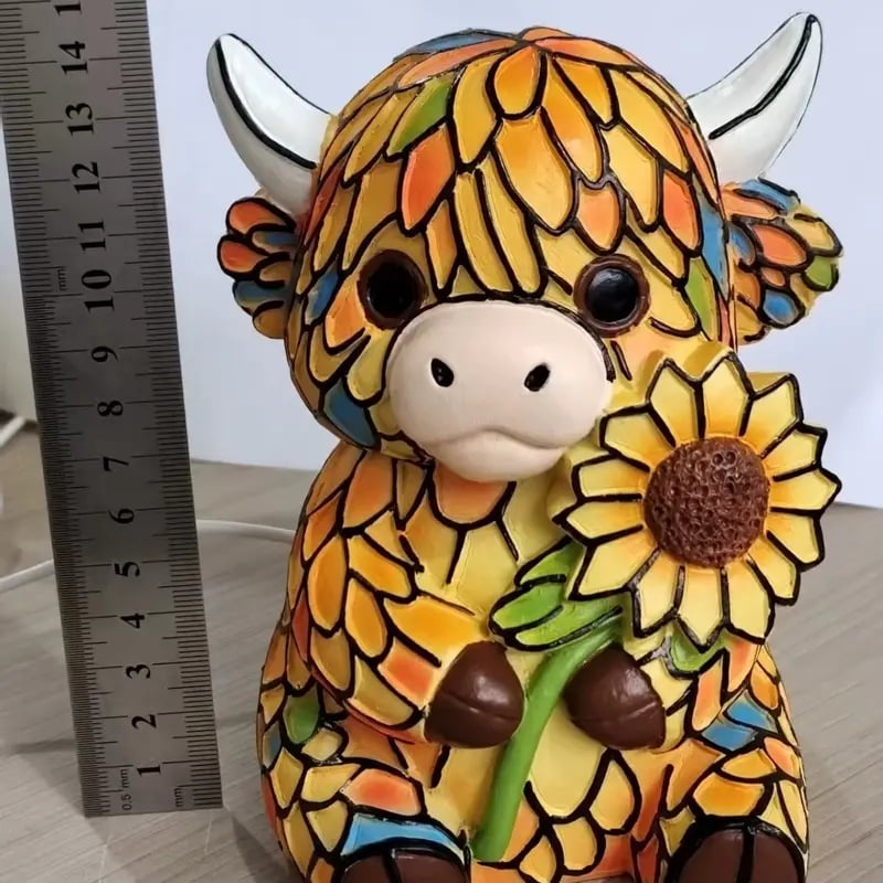 ✨ Creatief LED-nachtlampje in de vorm van een Schotse hooglandkoe