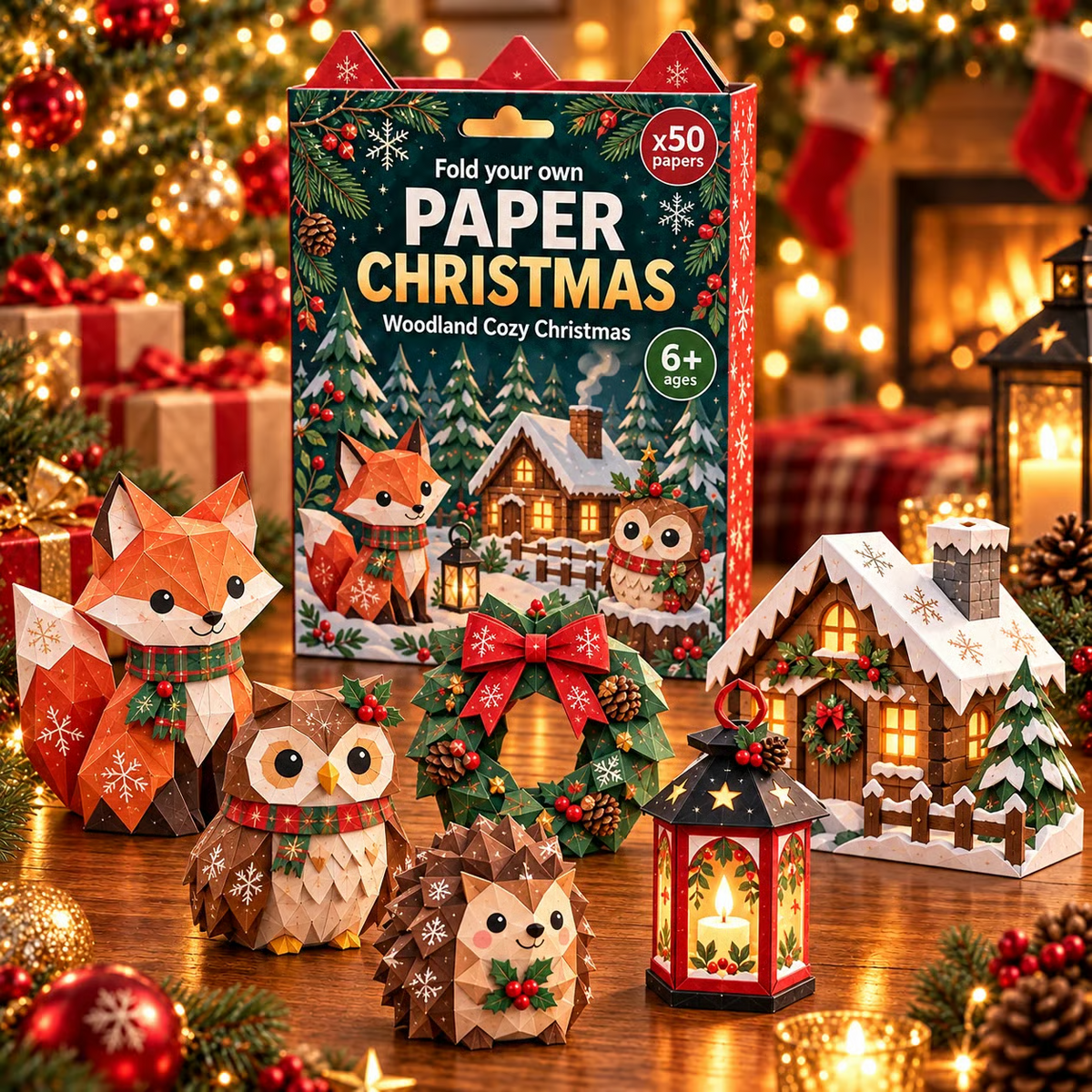 🎄DIY Kerstknutselpakket van papier – 250 vellen, 5 feestelijke thema's🌟
