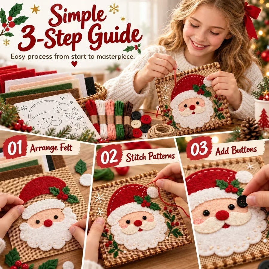 🎄✨ Kerst DIY Stoffen Weefpakket voor Vriendschap - 🧵 Maak samen iets bijzonders! 💕