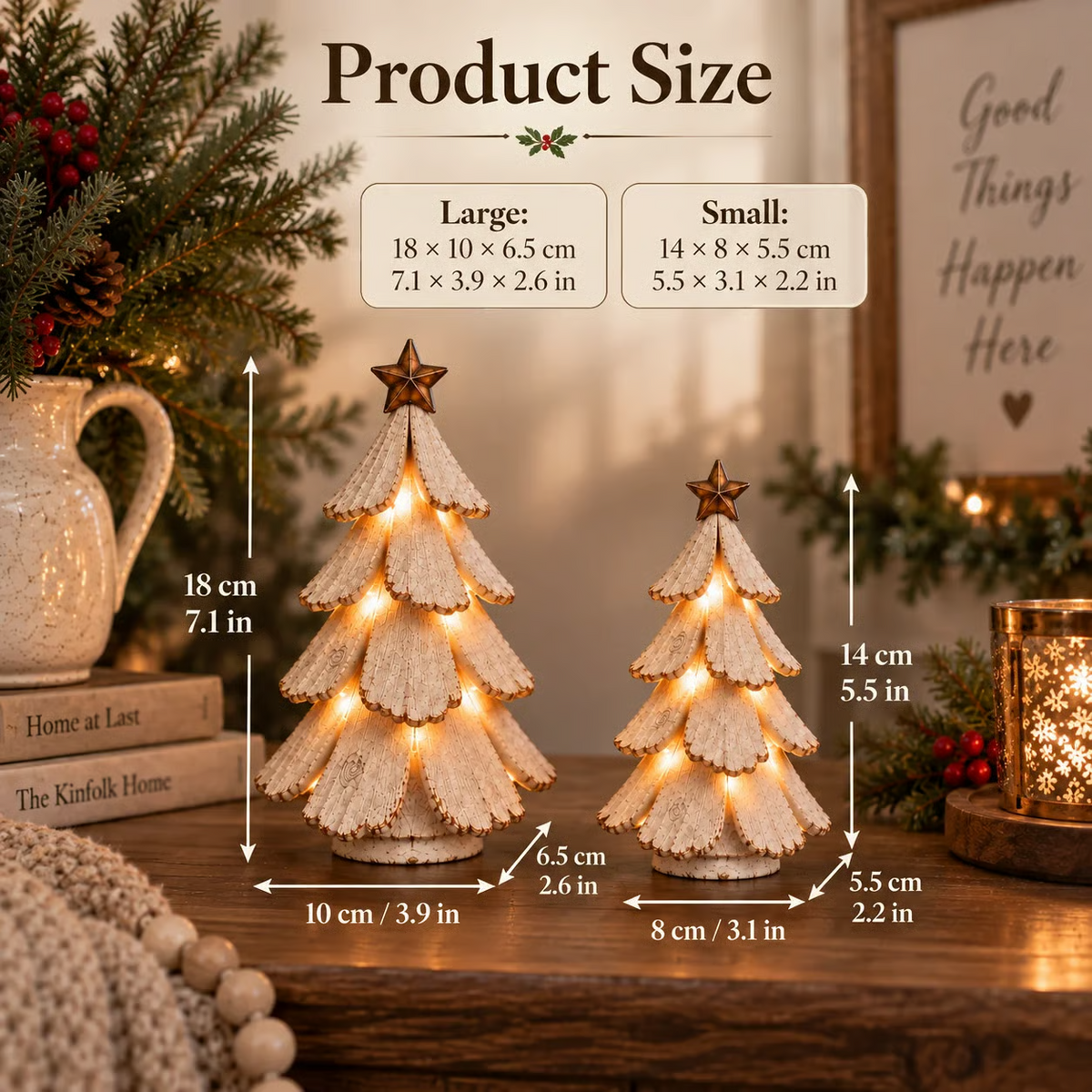 🎄🌙Vintage verlichte kerstboomfiguur