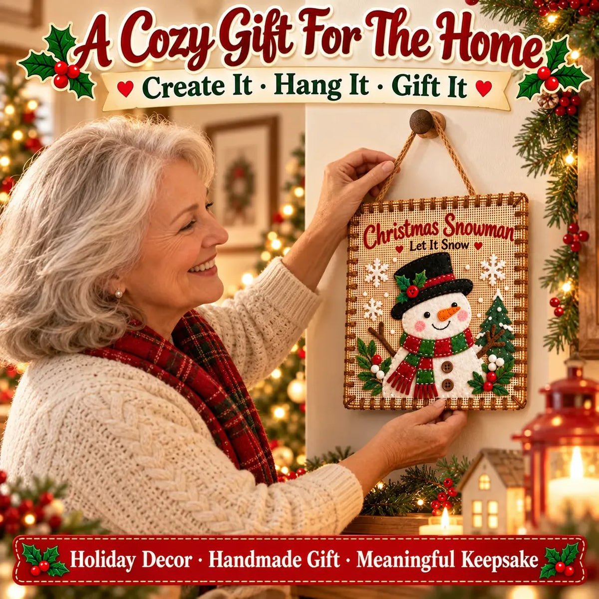 🎄✨ Kerst DIY Stoffen Weefpakket voor Vriendschap - 🧵 Maak samen iets bijzonders! 💕