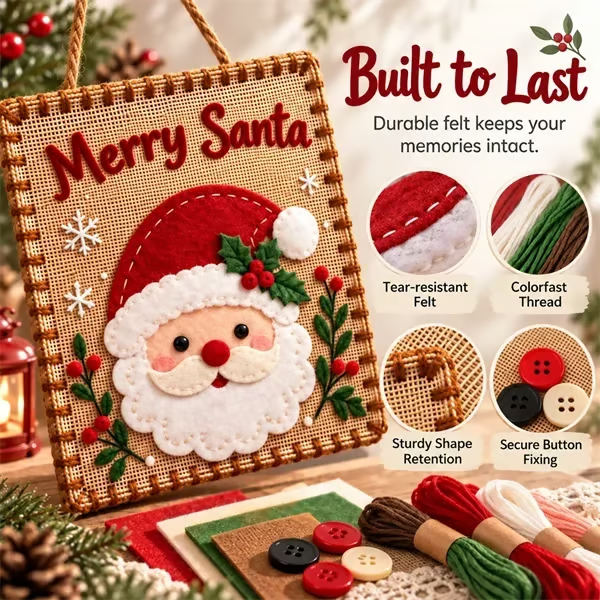 🎄✨ Kerst DIY Stoffen Weefpakket voor Vriendschap - 🧵 Maak samen iets bijzonders! 💕