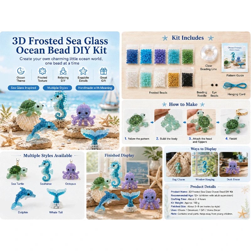 🐳 DIY-set voor kralenwerk in matglasstijl ✨