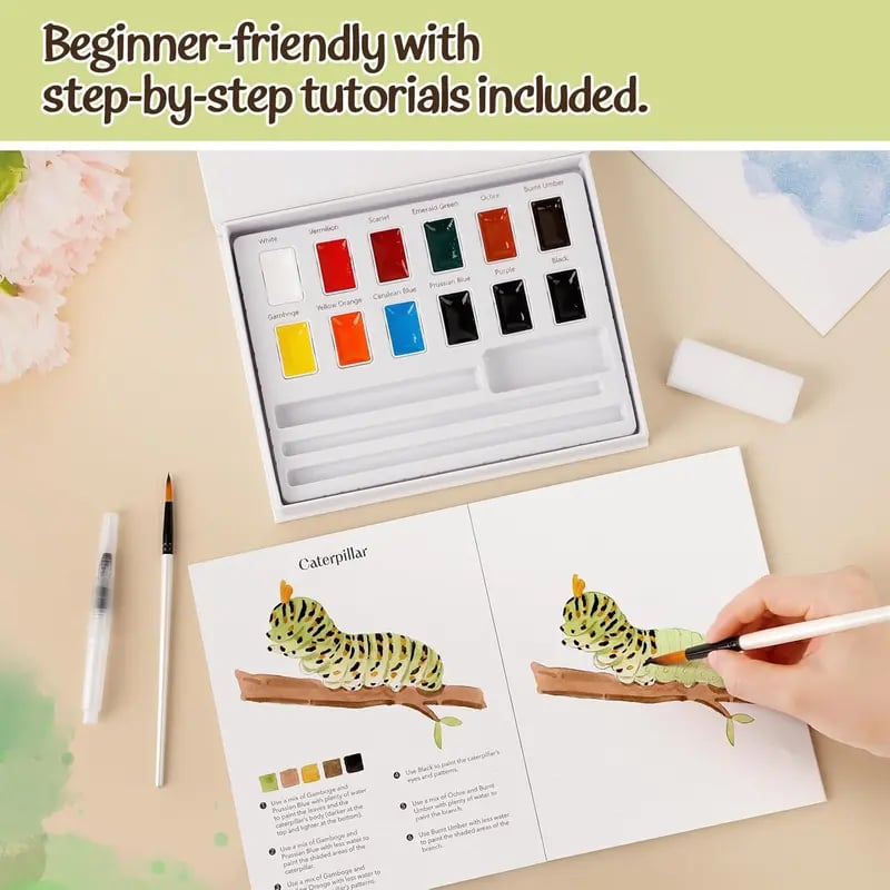 ✍️Beginners aquarelverfset🎨Aquarel dierenwerkboek