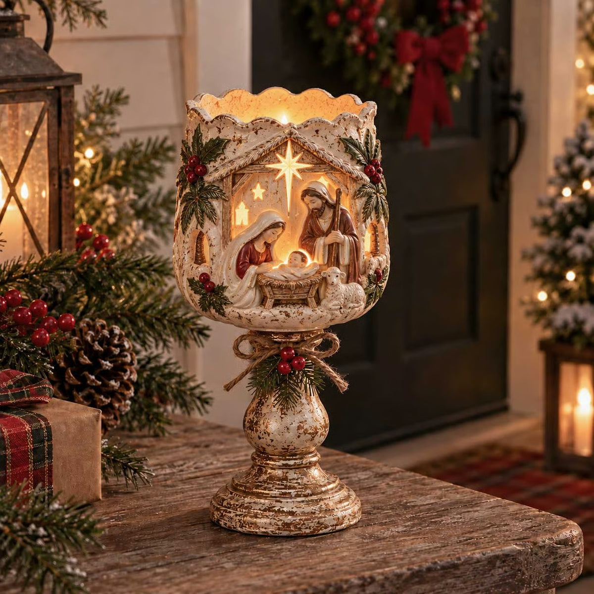 🎄 Kerstcollectie met gloeiende kaarsenhouders