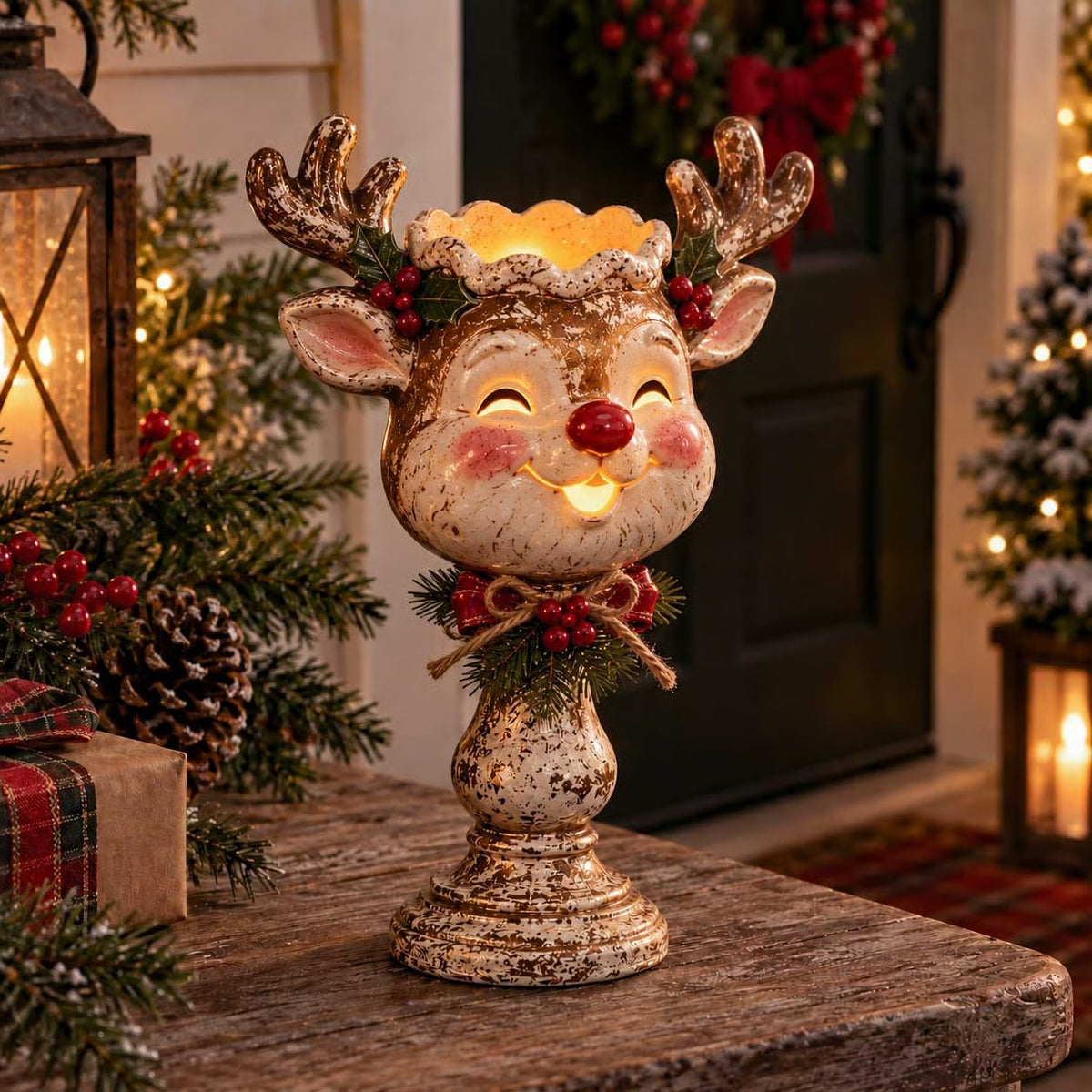 🎄 Kerstcollectie met gloeiende kaarsenhouders
