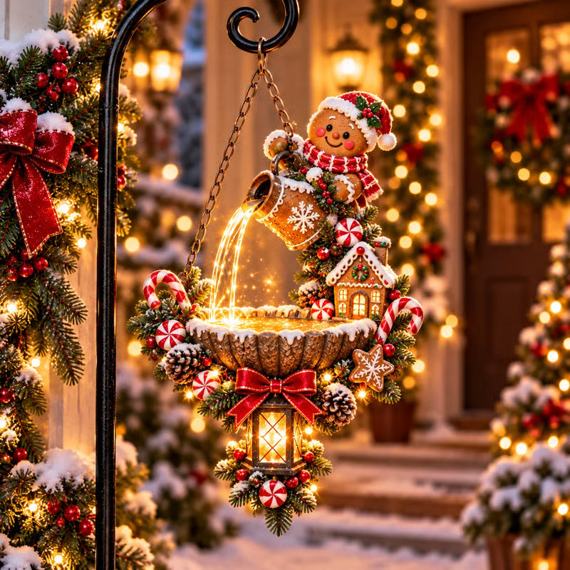🎄 De magische lichtshow van de Kerstman – Kerstlantaarn voor in de tuin met kardinaalmotief