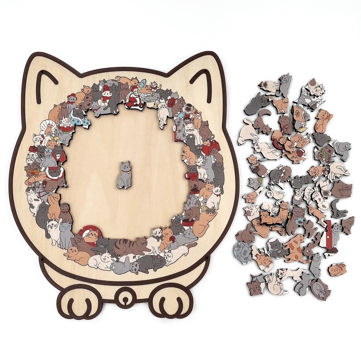 🐶🐱 Schattige puppy- en kitten-doe-het-zelf-puzzelset