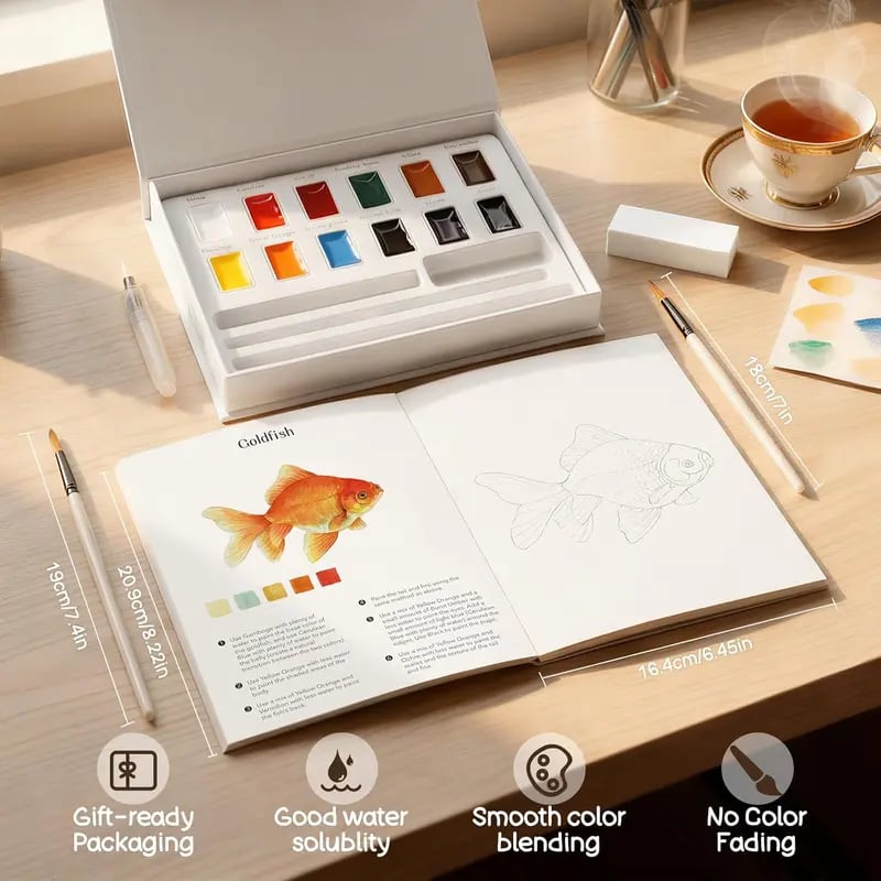 ✍️Beginners aquarelverfset🎨Aquarel dierenwerkboek