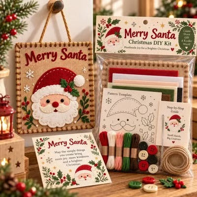 🎄✨ Kerst DIY Stoffen Weefpakket voor Vriendschap - 🧵 Maak samen iets bijzonders! 💕
