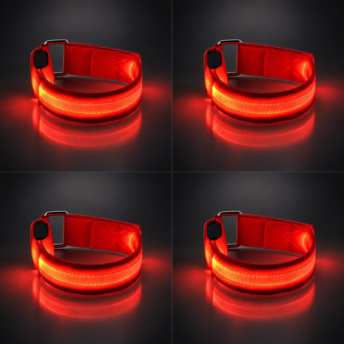 🐎 LED-beenriemen voor paarden – 4 stuks | Veiligheidslampjes voor paardrijden in het donker met een oplaadbare look ✨