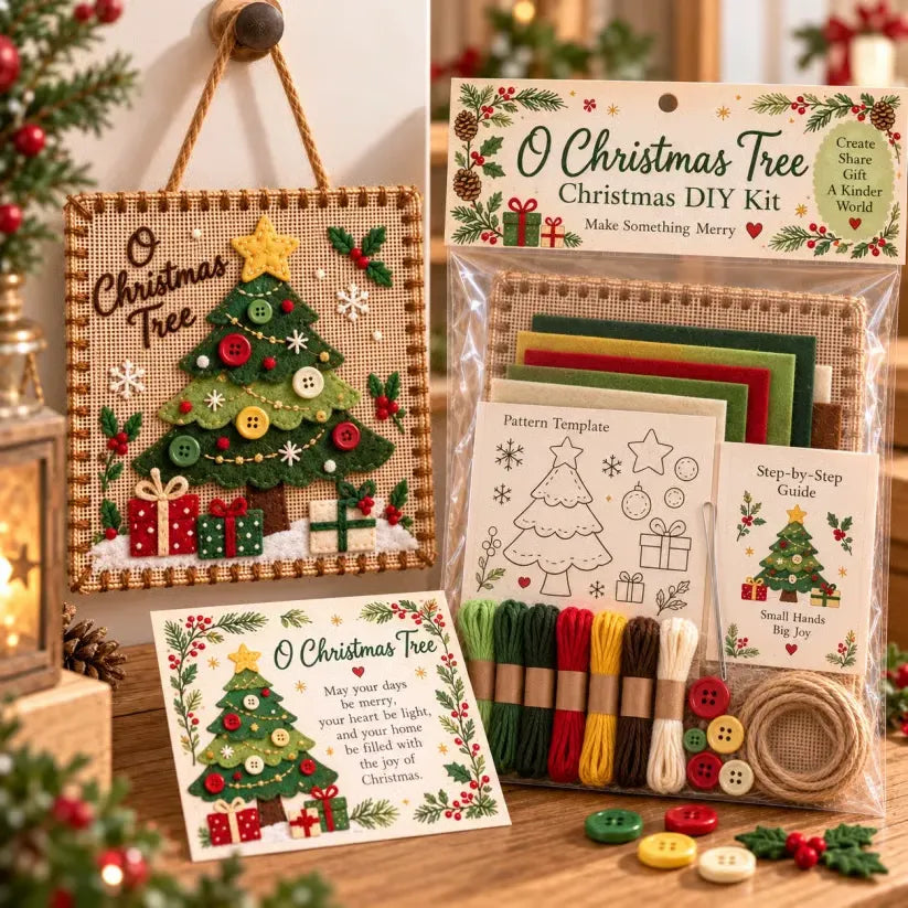 🎄✨ Kerst DIY Stoffen Weefpakket voor Vriendschap - 🧵 Maak samen iets bijzonders! 💕