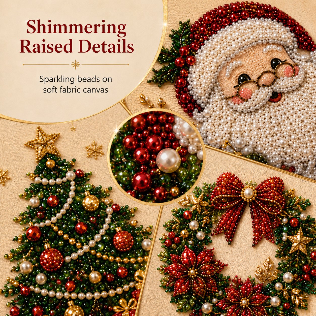 🧘Ontspannend en beginnersvriendelijk - 🎨💎DIY Kerst Parel Diamantschilderij Kunstset