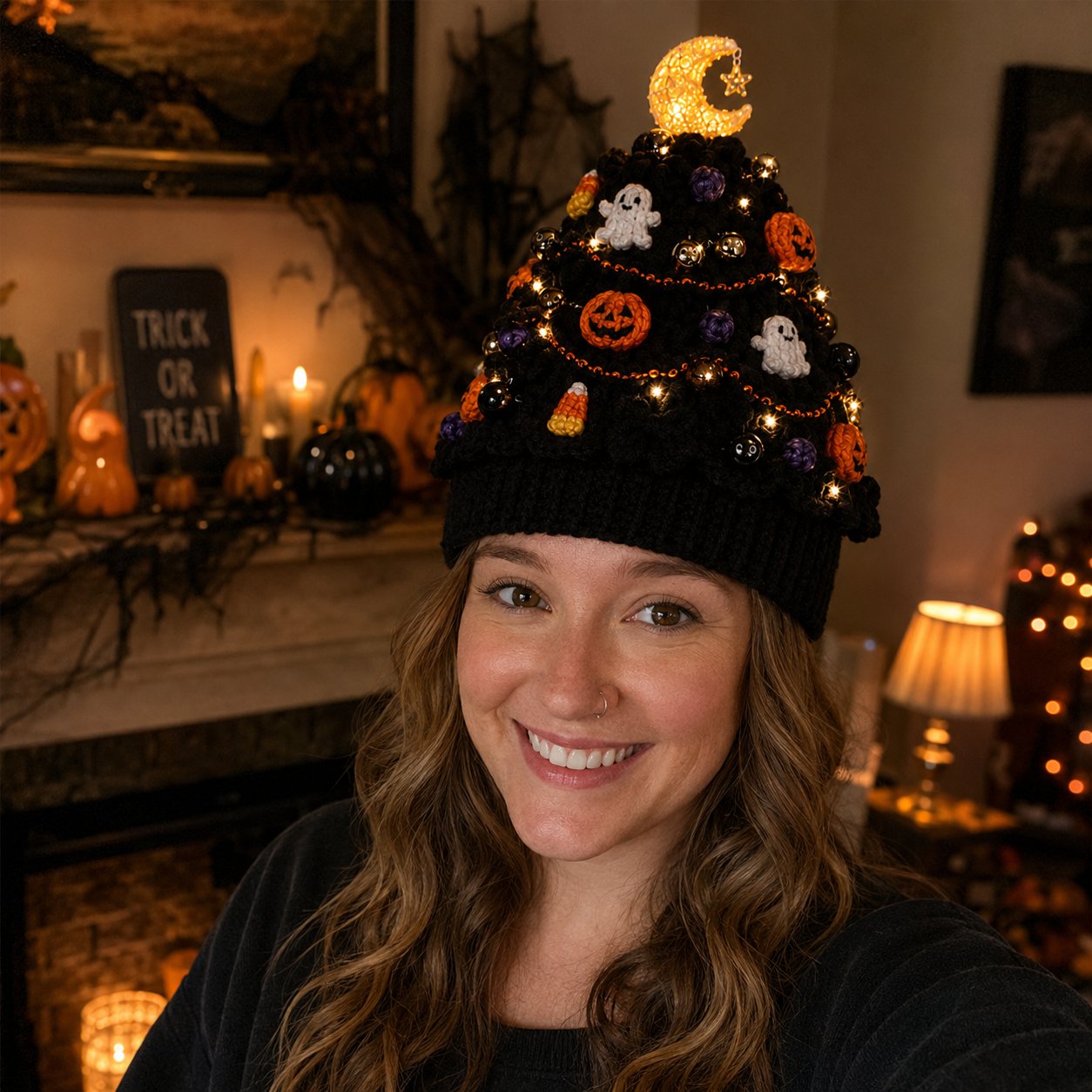 🎄 Beginnersvriendelijke DIY-set voor een kerstboommuts met verlichting