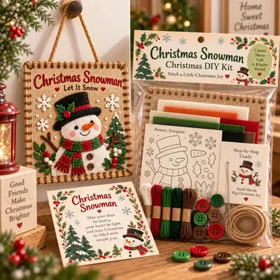 🎄✨ Kerst DIY Stoffen Weefpakket voor Vriendschap - 🧵 Maak samen iets bijzonders! 💕