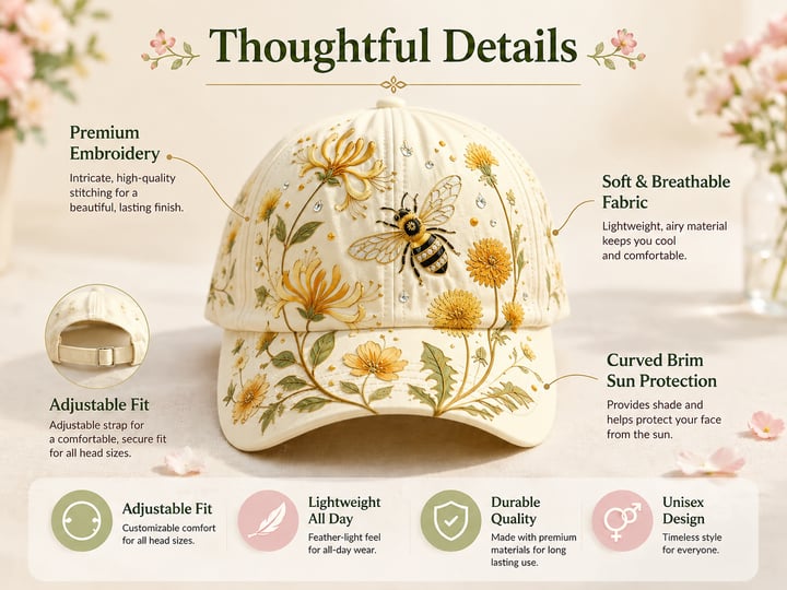 🔥 Laatste dag – 50% korting 🌸🌿 Garden Morning Cap