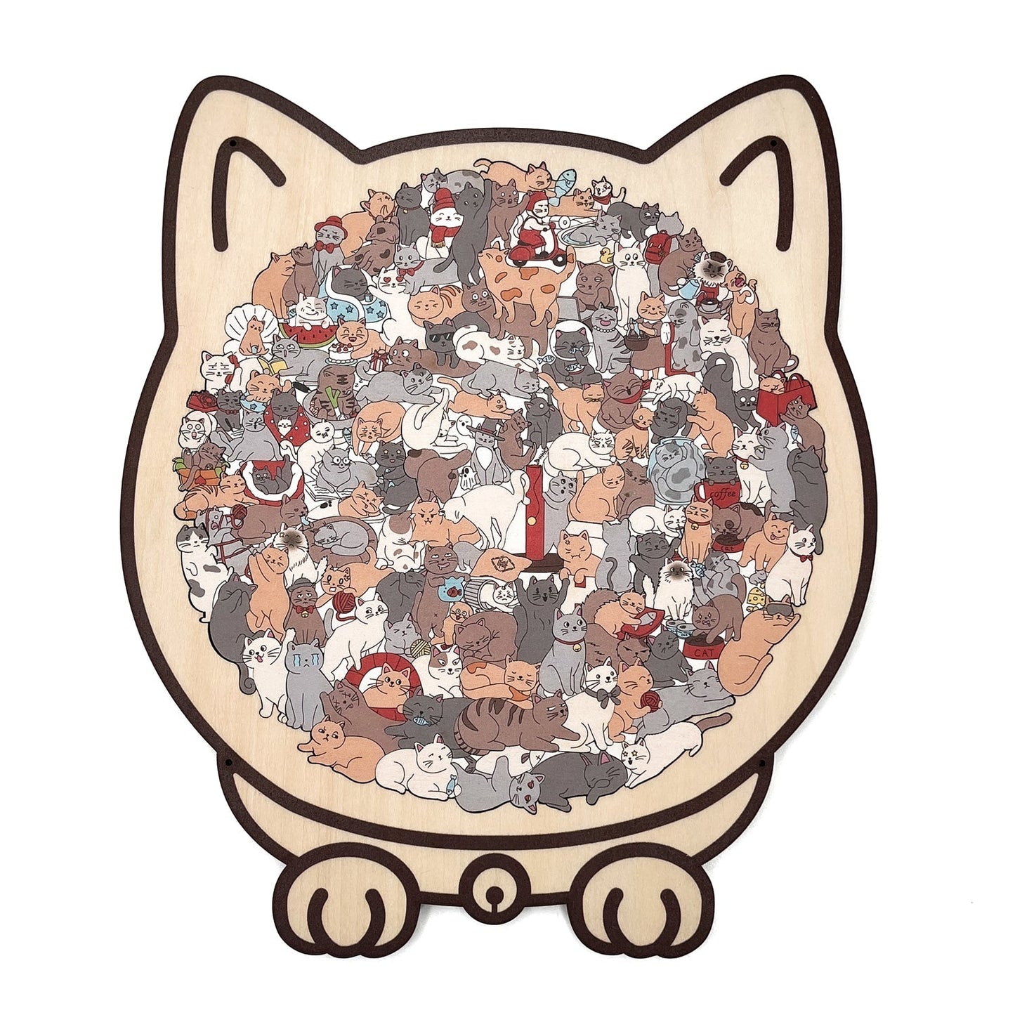 🐶🐱 Schattige puppy- en kitten-doe-het-zelf-puzzelset