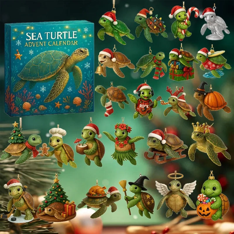 🐢Zeeschildpad Adventskalender 2026 – Kerstcadeau met schildpadmotief 🎄