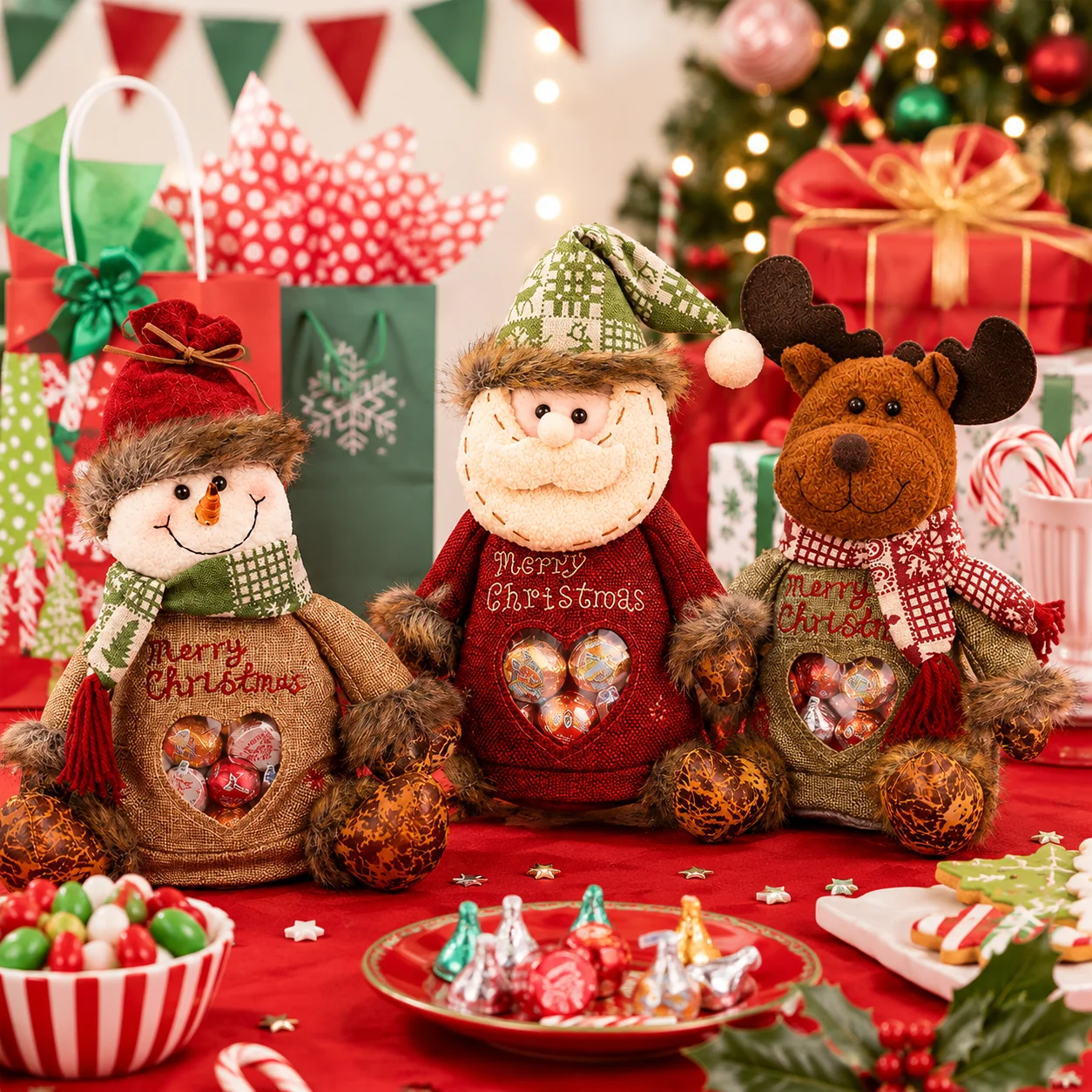 🎅✨Beeldje om kersttraktaties in op te bergen