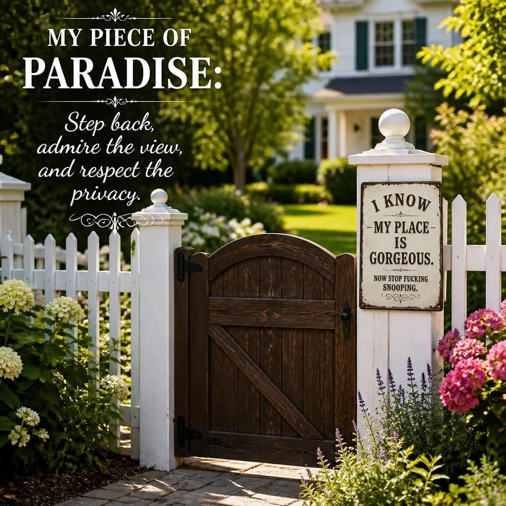 😎Funny Rustic Metal Wall Sign – Sarcastic Farmhouse Home Decor & Unique Housewarming Gift