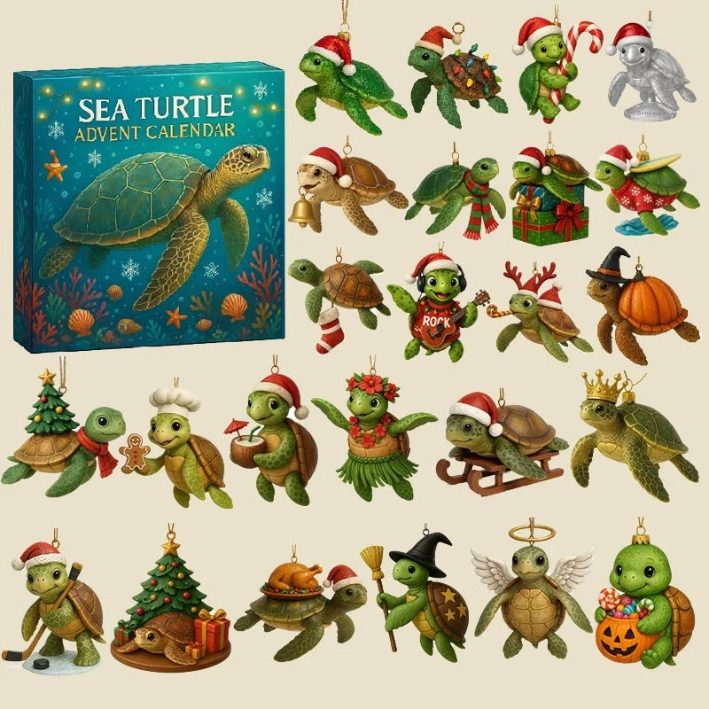 🐢Zeeschildpad Adventskalender 2026 – Kerstcadeau met schildpadmotief 🎄